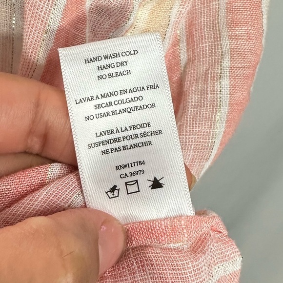 Rails Mira pink peplum linen blouse size XS - Picture 10 of 10